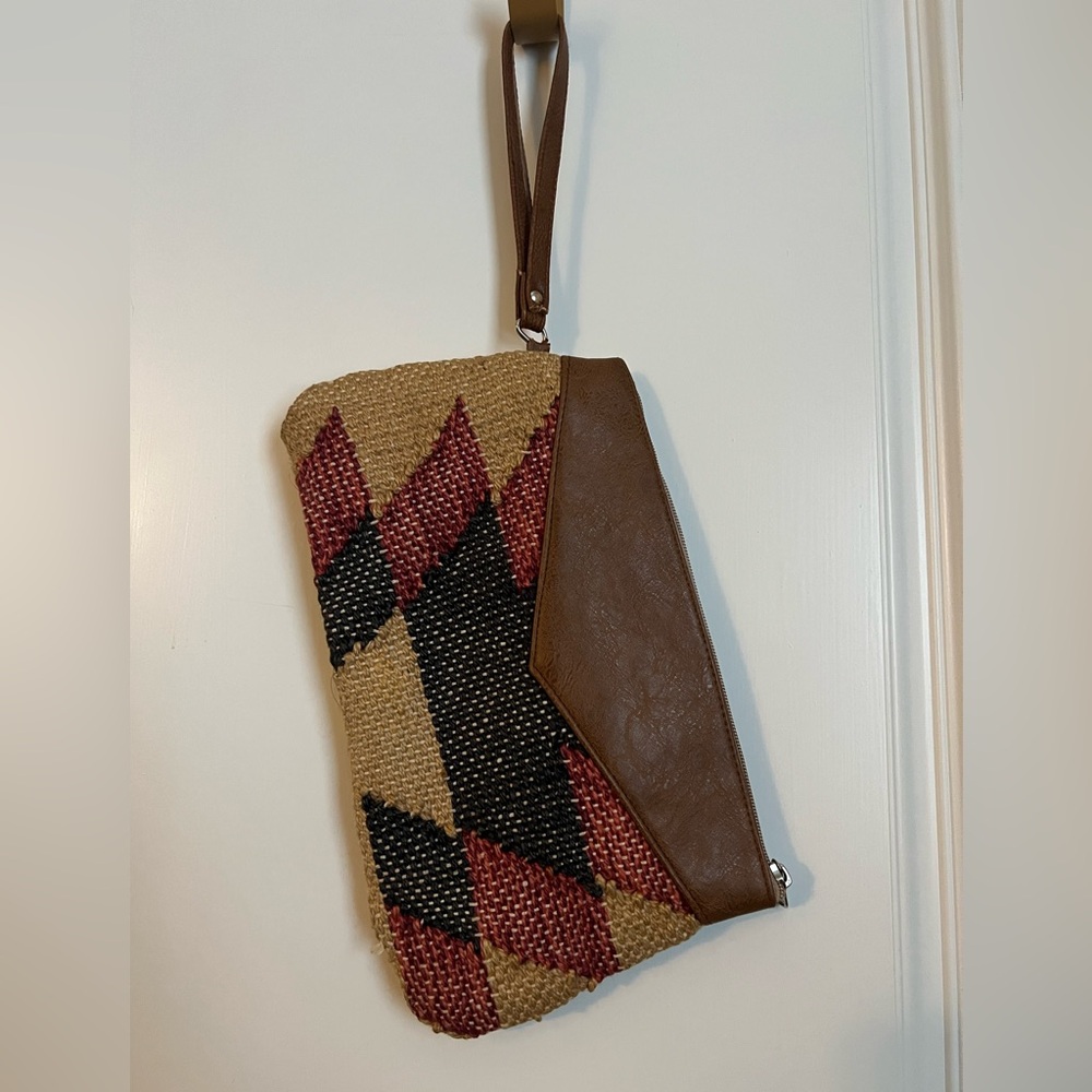 Multi-colored clutch/ wristlet